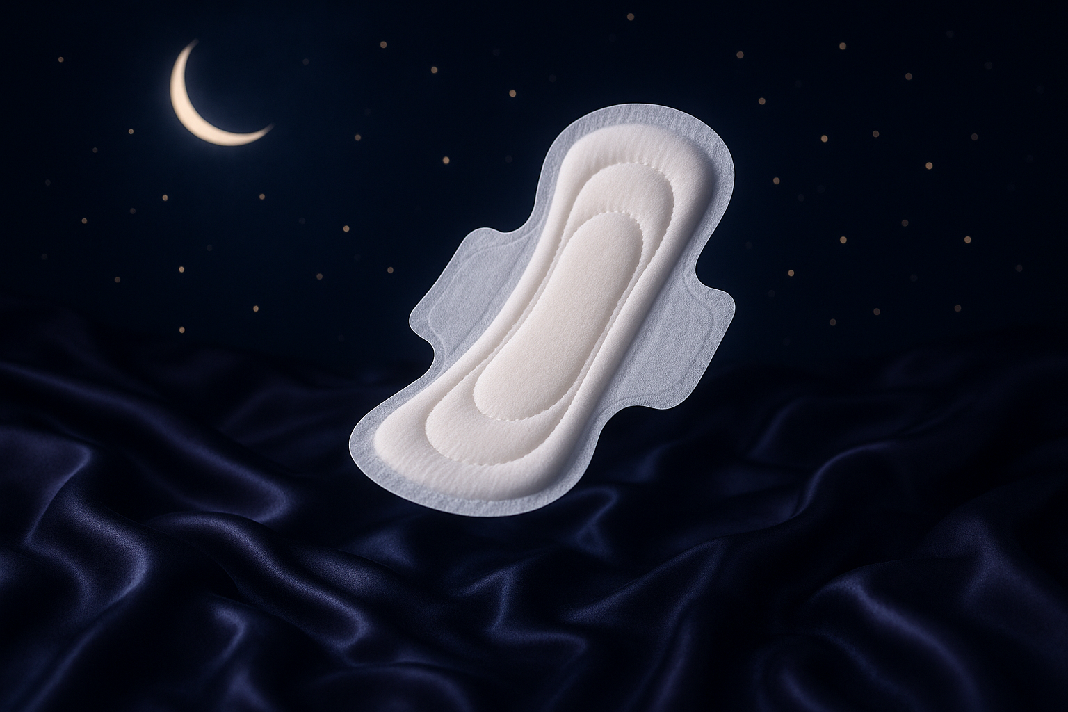 An XL+ pad over plum silk in soft moonlight