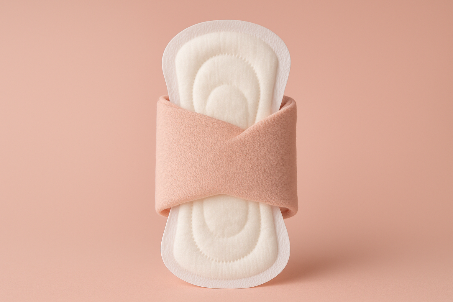 Wings folded neatly around soft fabric, holding the pad in place